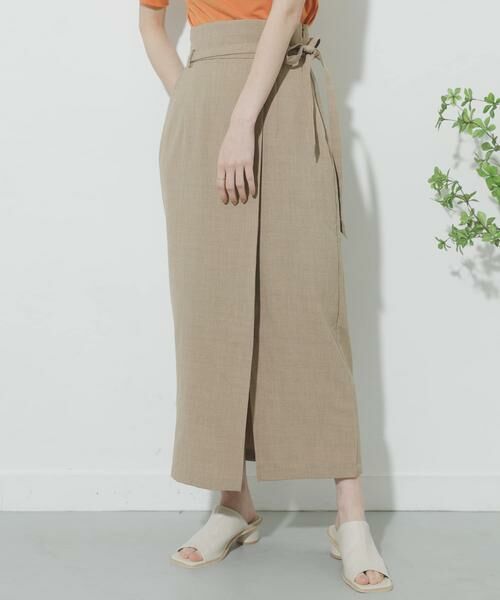SENSE OF PLACE by URBAN RESEARCH / センスオブプレイス バイ アーバンリサーチ スカート | リネンライクハイウエストラップスカート | 詳細22