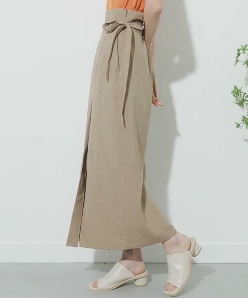 SENSE OF PLACE by URBAN RESEARCH / センスオブプレイス バイ アーバンリサーチ スカート | リネンライクハイウエストラップスカート | 詳細23