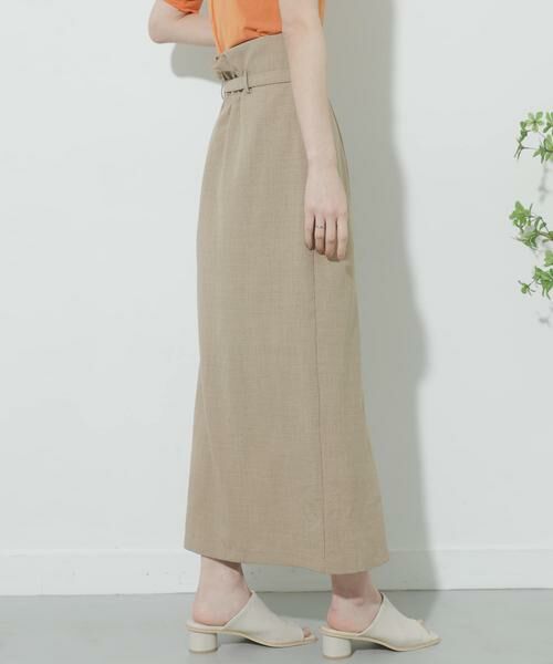 SENSE OF PLACE by URBAN RESEARCH / センスオブプレイス バイ アーバンリサーチ スカート | リネンライクハイウエストラップスカート | 詳細25