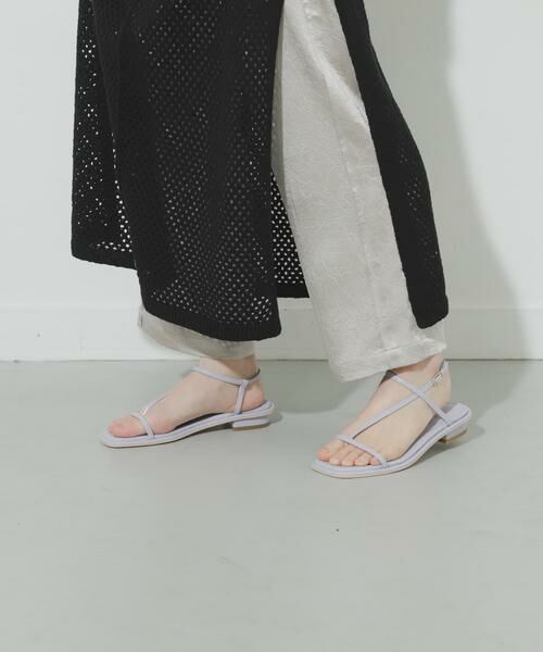 SENSE OF PLACE by URBAN RESEARCH / センスオブプレイス バイ アーバンリサーチ シューズ | ナローストラップトングサンダル（パープル）