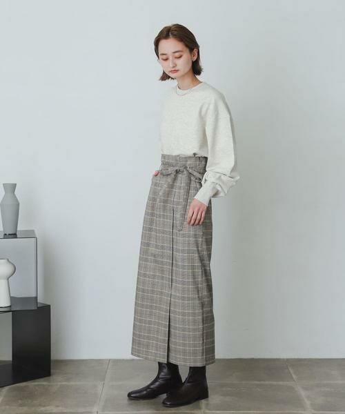 SENSE OF PLACE by URBAN RESEARCH / センスオブプレイス バイ アーバンリサーチ スカート | 『XS・TALL展開あり』チェックハイウエストラップスカート | 詳細4