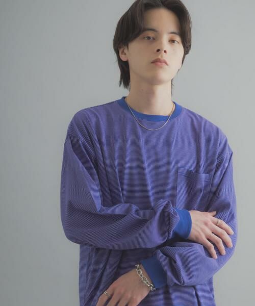 SENSE OF PLACE by URBAN RESEARCH / センスオブプレイス バイ アーバンリサーチ Tシャツ | ピンボーダーロングスリーブTシャツ | 詳細1