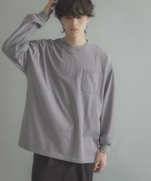 SENSE OF PLACE by URBAN RESEARCH / センスオブプレイス バイ アーバンリサーチ Tシャツ | ピンボーダーロングスリーブTシャツ | 詳細23