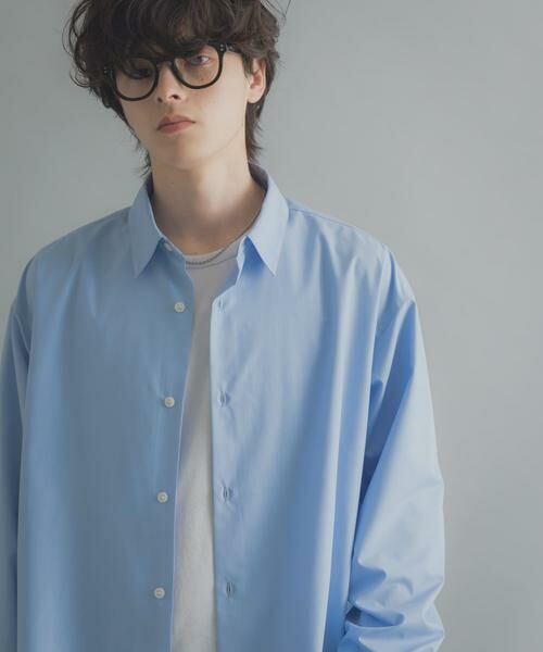 SENSE OF PLACE by URBAN RESEARCH / センスオブプレイス バイ アーバンリサーチ シャツ・ブラウス | 『イージーケア/速乾/接触冷感』コンフォートレギュラーカラーシャツ（ブルー）