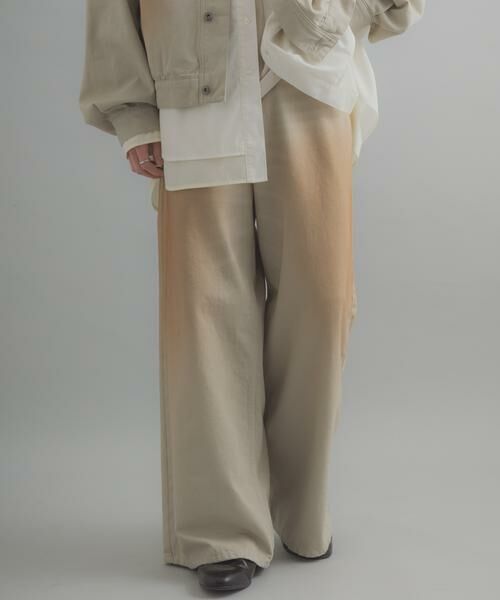 SENSE OF PLACE by URBAN RESEARCH / センスオブプレイス バイ アーバンリサーチ デニムパンツ | 『一部WEB限定カラー』ヴィンテージライクデニムワイドパンツ（ライトカーキ）