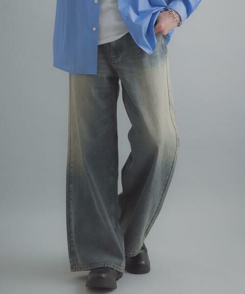 SENSE OF PLACE by URBAN RESEARCH / センスオブプレイス バイ アーバンリサーチ デニムパンツ | 『一部WEB限定カラー』ヴィンテージライクデニムワイドパンツ | 詳細1