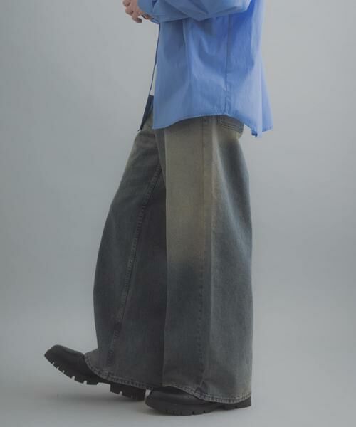 SENSE OF PLACE by URBAN RESEARCH / センスオブプレイス バイ アーバンリサーチ デニムパンツ | 『一部WEB限定カラー』ヴィンテージライクデニムワイドパンツ | 詳細3