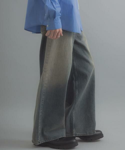 SENSE OF PLACE by URBAN RESEARCH / センスオブプレイス バイ アーバンリサーチ デニムパンツ | 『一部WEB限定カラー』ヴィンテージライクデニムワイドパンツ | 詳細5