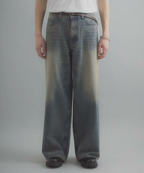 SENSE OF PLACE by URBAN RESEARCH / センスオブプレイス バイ アーバンリサーチ デニムパンツ | 『一部WEB限定カラー』ヴィンテージライクデニムワイドパンツ | 詳細8