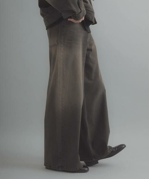 SENSE OF PLACE by URBAN RESEARCH / センスオブプレイス バイ アーバンリサーチ デニムパンツ | 『一部WEB限定カラー』ヴィンテージライクデニムワイドパンツ（ブラック）
