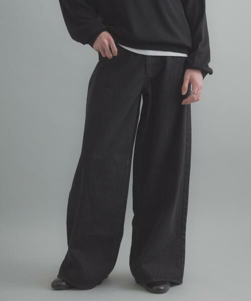 SENSE OF PLACE by URBAN RESEARCH / センスオブプレイス バイ アーバンリサーチ デニムパンツ | 『一部WEB限定カラー』ヴィンテージライクデニムワイドパンツ | 詳細11