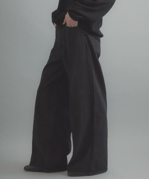 SENSE OF PLACE by URBAN RESEARCH / センスオブプレイス バイ アーバンリサーチ デニムパンツ | 『一部WEB限定カラー』ヴィンテージライクデニムワイドパンツ | 詳細14