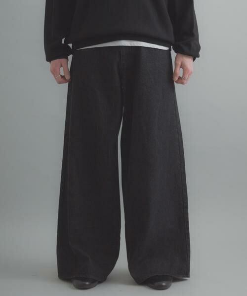 SENSE OF PLACE by URBAN RESEARCH / センスオブプレイス バイ アーバンリサーチ デニムパンツ | 『一部WEB限定カラー』ヴィンテージライクデニムワイドパンツ | 詳細15