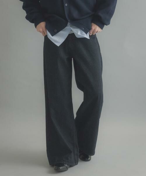 SENSE OF PLACE by URBAN RESEARCH / センスオブプレイス バイ アーバンリサーチ デニムパンツ | 『一部WEB限定カラー』ヴィンテージライクデニムワイドパンツ | 詳細28