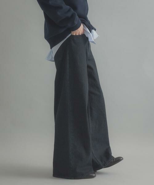 SENSE OF PLACE by URBAN RESEARCH / センスオブプレイス バイ アーバンリサーチ デニムパンツ | 『一部WEB限定カラー』ヴィンテージライクデニムワイドパンツ | 詳細30