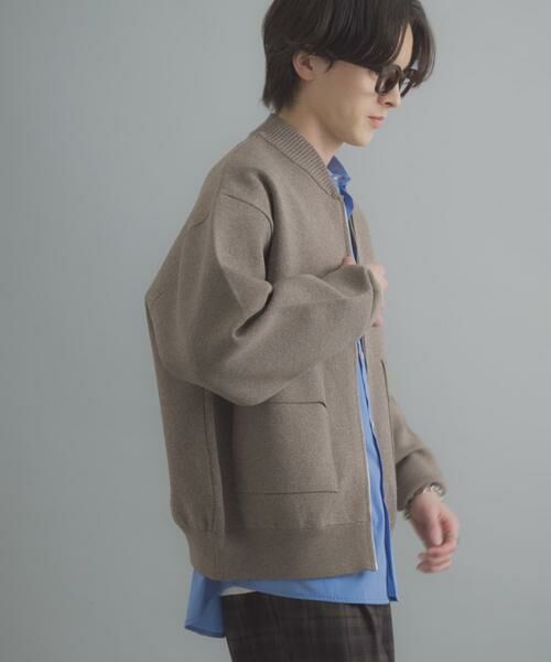 SENSE OF PLACE by URBAN RESEARCH / センスオブプレイス バイ アーバンリサーチ ブルゾン | 『洗濯可』ダブルポケットニットブルゾン | 詳細4