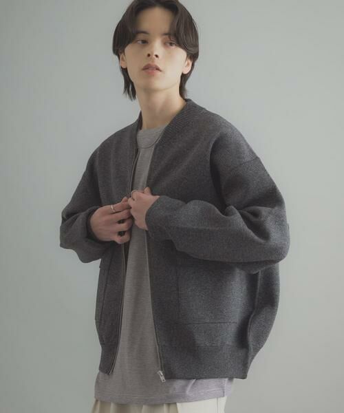 SENSE OF PLACE by URBAN RESEARCH / センスオブプレイス バイ アーバンリサーチ ブルゾン | 『洗濯可』ダブルポケットニットブルゾン | 詳細15