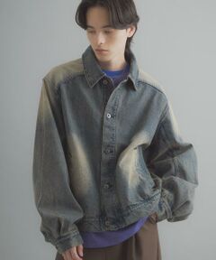 SENSE OF PLACE by URBAN RESEARCH / センスオブプレイス バイ アーバンリサーチ Gジャン・デニムジャケット | ヴィンテージライクデニムブルゾン