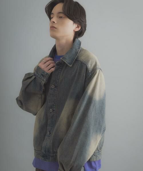 SENSE OF PLACE by URBAN RESEARCH / センスオブプレイス バイ アーバンリサーチ Gジャン・デニムジャケット | ヴィンテージライクデニムブルゾン | 詳細10