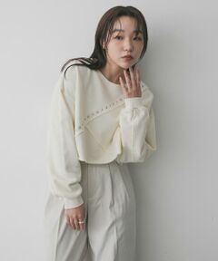 SENSE OF PLACE by URBAN RESEARCH / センスオブプレイス バイ アーバンリサーチ スウェット | スタッズピグメントカットトップ