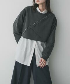 SENSE OF PLACE by URBAN RESEARCH / センスオブプレイス バイ アーバンリサーチ スウェット | スタッズピグメントカットトップ