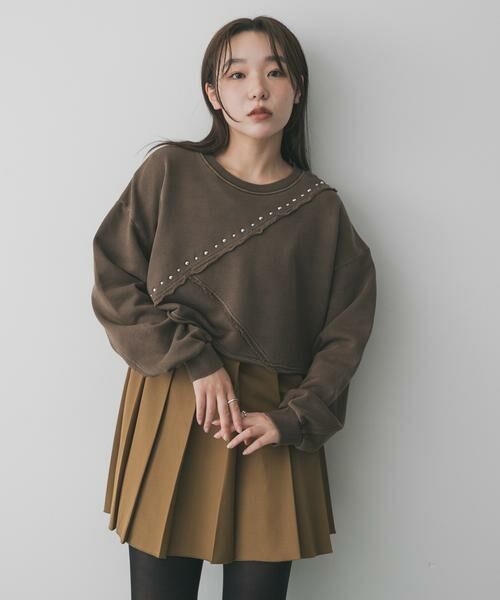 SENSE OF PLACE by URBAN RESEARCH / センスオブプレイス バイ アーバンリサーチ スウェット | スタッズピグメントカットトップ | 詳細1