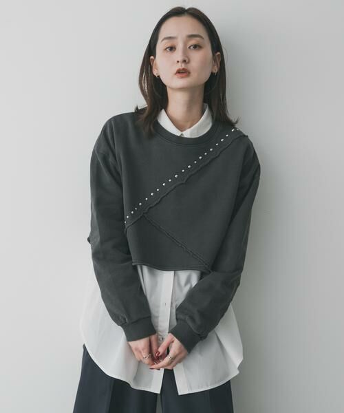 SENSE OF PLACE by URBAN RESEARCH / センスオブプレイス バイ アーバンリサーチ スウェット | スタッズピグメントカットトップ | 詳細17