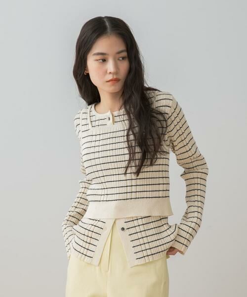 SENSE OF PLACE by URBAN RESEARCH / センスオブプレイス バイ アーバンリサーチ ニット・セーター | 2WAYニットアンサンブル | 詳細1