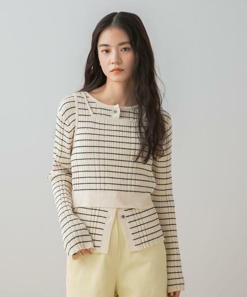 SENSE OF PLACE by URBAN RESEARCH / センスオブプレイス バイ アーバンリサーチ ニット・セーター | 2WAYニットアンサンブル | 詳細2