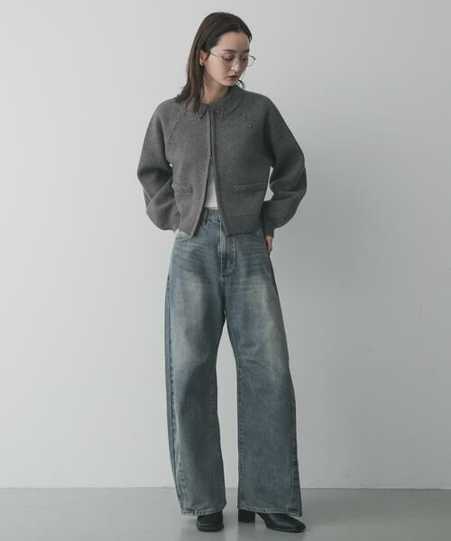 SENSE OF PLACE by URBAN RESEARCH / センスオブプレイス バイ アーバンリサーチ カーディガン・ボレロ | 『洗濯可』スタッズデザインカーディガン | 詳細14