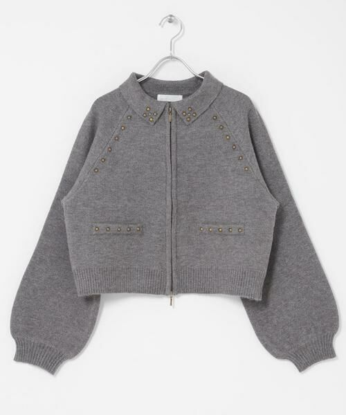 SENSE OF PLACE by URBAN RESEARCH / センスオブプレイス バイ アーバンリサーチ カーディガン・ボレロ | 『洗濯可』スタッズデザインカーディガン | 詳細15