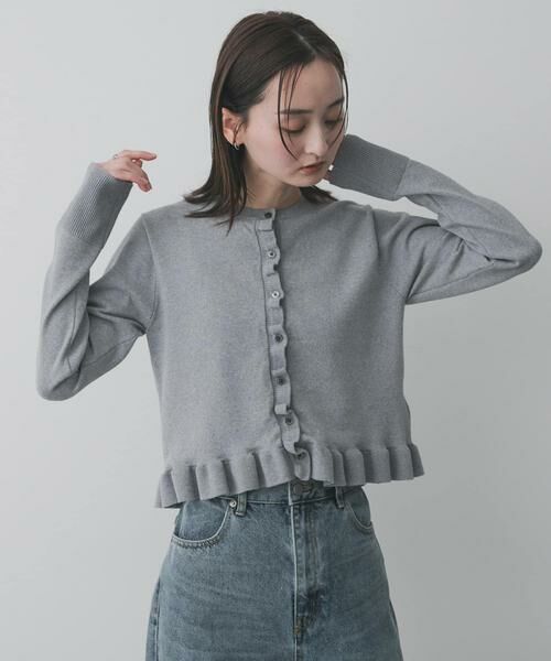 SENSE OF PLACE by URBAN RESEARCH / センスオブプレイス バイ アーバンリサーチ ニット・セーター | 『洗濯可』フリルトリムニットカーディガン | 詳細15