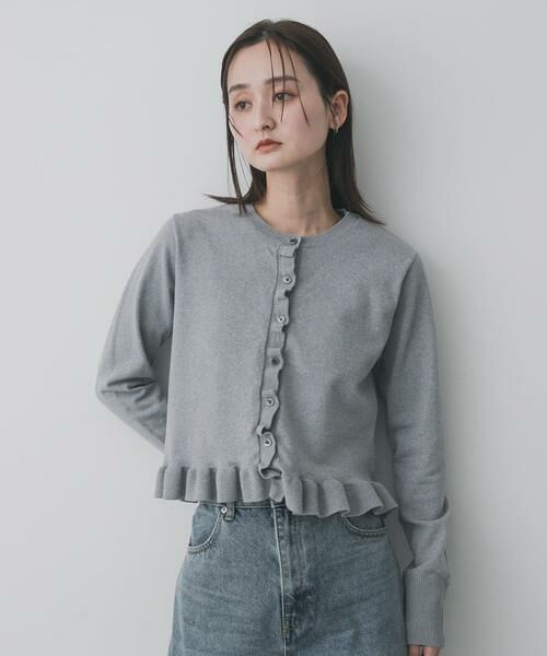 SENSE OF PLACE by URBAN RESEARCH / センスオブプレイス バイ アーバンリサーチ ニット・セーター | 『洗濯可』フリルトリムニットカーディガン | 詳細16