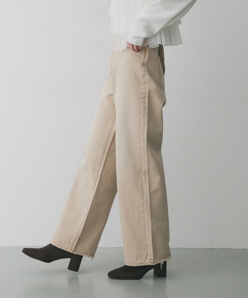 SENSE OF PLACE by URBAN RESEARCH / センスオブプレイス バイ アーバンリサーチ デニムパンツ | ストレートレッグデニム（ベージュ）
