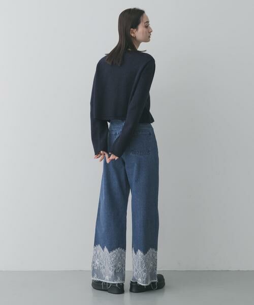 SENSE OF PLACE by URBAN RESEARCH / センスオブプレイス バイ アーバンリサーチ その他パンツ | レースドッキングデニムパンツ | 詳細4