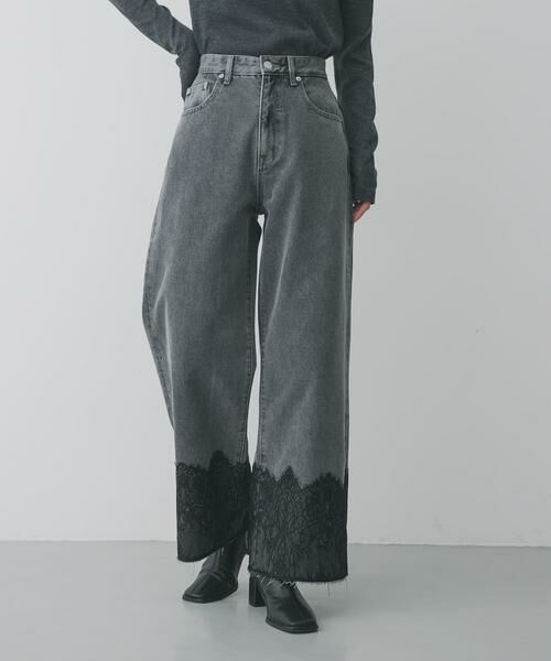 SENSE OF PLACE by URBAN RESEARCH / センスオブプレイス バイ アーバンリサーチ その他パンツ | レースドッキングデニムパンツ | 詳細7