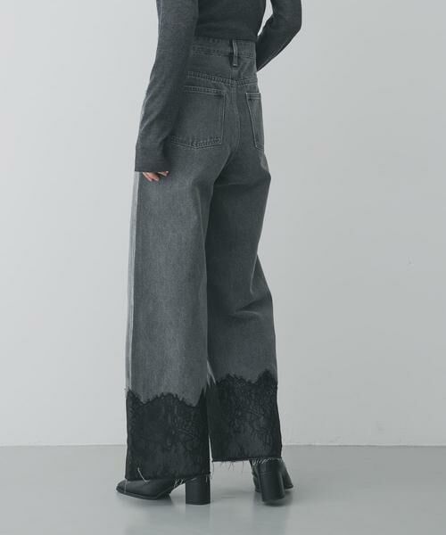 SENSE OF PLACE by URBAN RESEARCH / センスオブプレイス バイ アーバンリサーチ その他パンツ | レースドッキングデニムパンツ | 詳細9