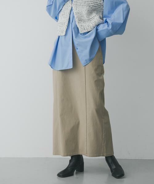 SENSE OF PLACE by URBAN RESEARCH / センスオブプレイス バイ アーバンリサーチ スカート | 『一部WEB限定サイズ』ストレッチタイトスカート(ベージュ)