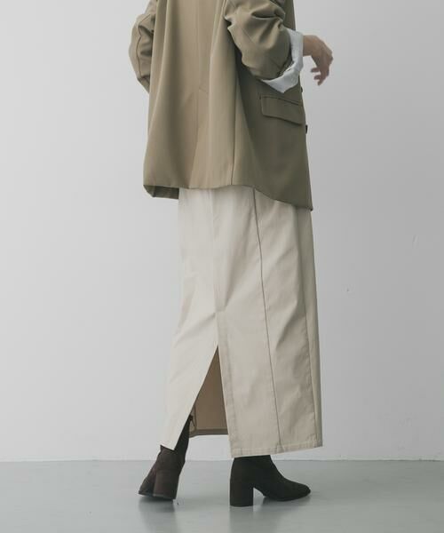 SENSE OF PLACE by URBAN RESEARCH / センスオブプレイス バイ アーバンリサーチ スカート | 『一部WEB限定サイズ』ストレッチタイトスカート(ライトベージュ)