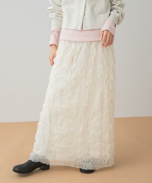 SENSE OF PLACE by URBAN RESEARCH / センスオブプレイス バイ アーバンリサーチ スカート | ウェーブチュールスカート | 詳細3