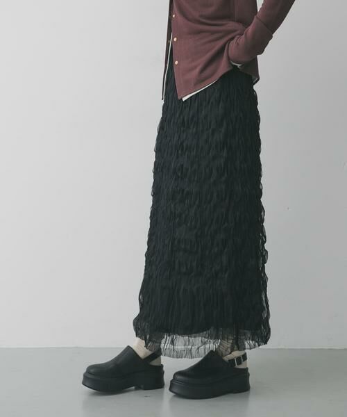 SENSE OF PLACE by URBAN RESEARCH / センスオブプレイス バイ アーバンリサーチ スカート | ウェーブチュールスカート | 詳細15