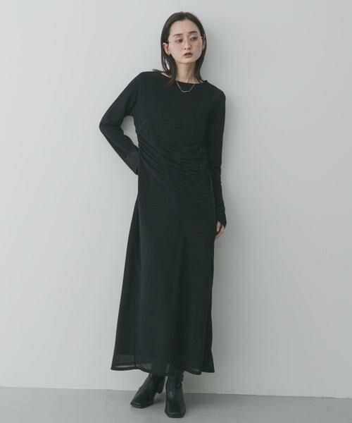 SENSE OF PLACE by URBAN RESEARCH / センスオブプレイス バイ アーバンリサーチ ワンピース | シアーレイヤードシャーリングワンピース | 詳細4