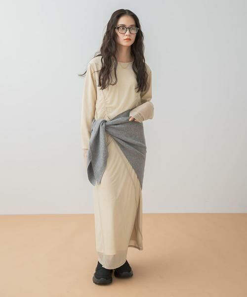 SENSE OF PLACE by URBAN RESEARCH / センスオブプレイス バイ アーバンリサーチ ワンピース | シアーレイヤードシャーリングワンピース | 詳細11