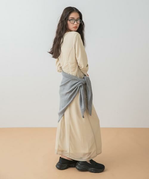 SENSE OF PLACE by URBAN RESEARCH / センスオブプレイス バイ アーバンリサーチ ワンピース | シアーレイヤードシャーリングワンピース | 詳細14