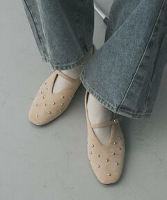 SENSE OF PLACE by URBAN RESEARCH / センスオブプレイス バイ アーバンリサーチ パンプス | スタッズフラットシューズ