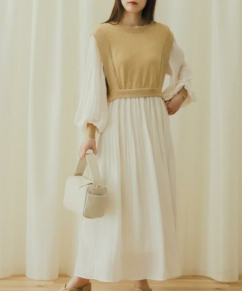 SENSE OF PLACE by URBAN RESEARCH / センスオブプレイス バイ アーバンリサーチ ワンピース | マジョリカプリーツドッキングワンピース | 詳細3