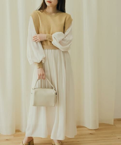 SENSE OF PLACE by URBAN RESEARCH / センスオブプレイス バイ アーバンリサーチ ワンピース | マジョリカプリーツドッキングワンピース | 詳細4