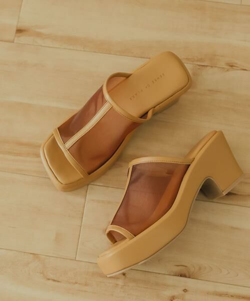 SENSE OF PLACE by URBAN RESEARCH / センスオブプレイス バイ アーバンリサーチ サンダル | ボリュームソールメッシュサボ（ベージュ）