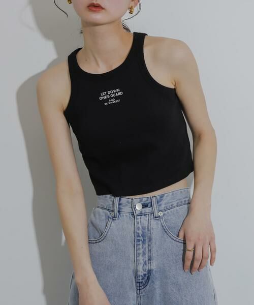 SENSE OF PLACE by URBAN RESEARCH / センスオブプレイス バイ アーバンリサーチ タンクトップ | カップインクロップドロゴタンクトップ | 詳細3