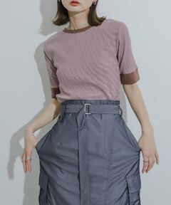 SENSE OF PLACE by URBAN RESEARCH / センスオブプレイス バイ アーバンリサーチ Tシャツ | クルーネックリンガーボーダーTシャツ(5分袖)